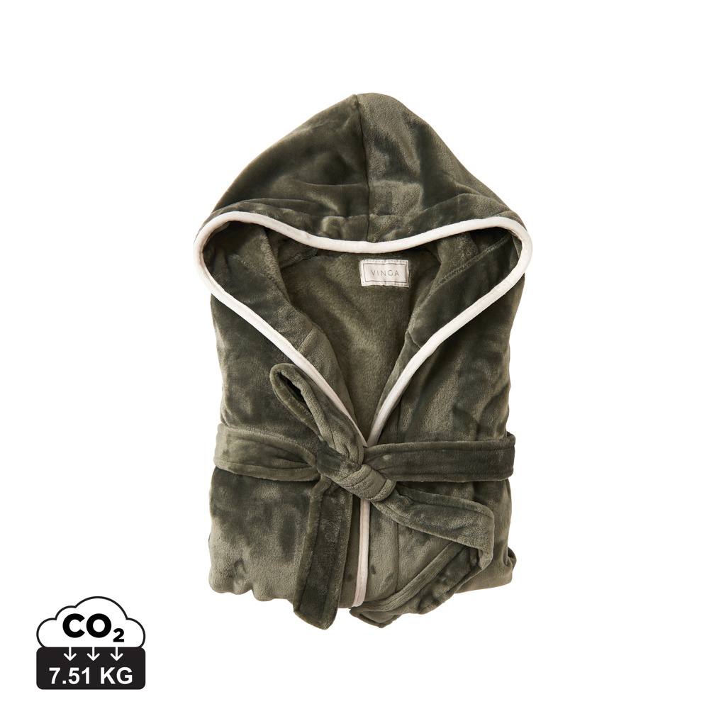 Peignoir en rPET personnalisé Louis S-M VINGA Vert 